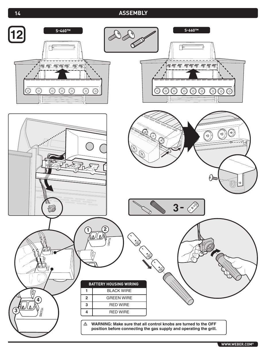Assembly | weber Summit Gas Grill S-460 User Manual | Page 14 / 32
