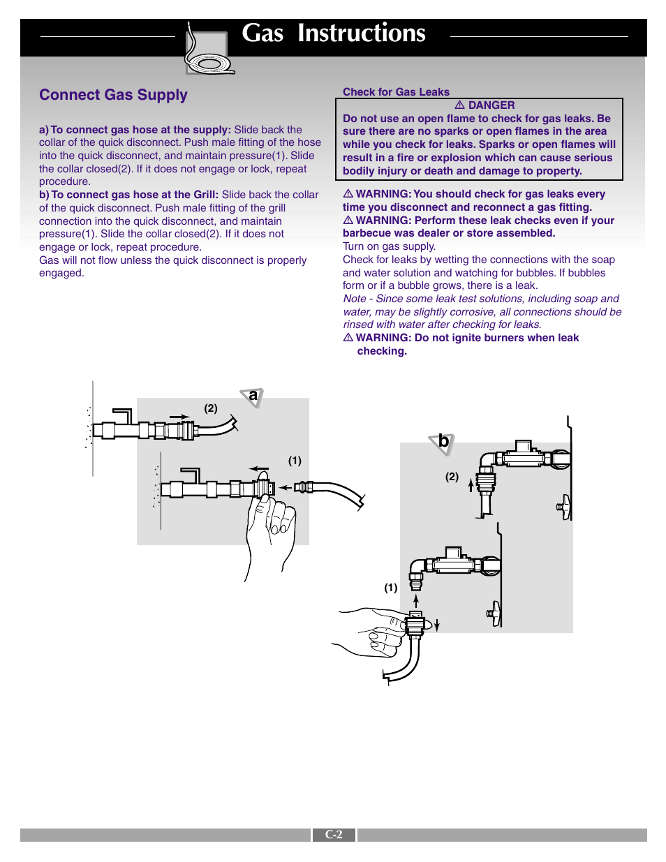 Gas instructions | weber SUMMIT 41996 User Manual | Page 28 / 50