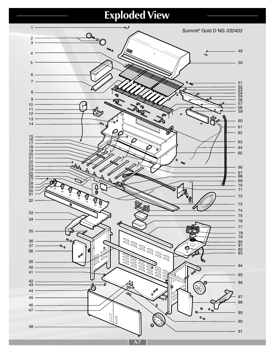 Exploded view | weber SUMMIT 41996 User Manual | Page 7 / 50