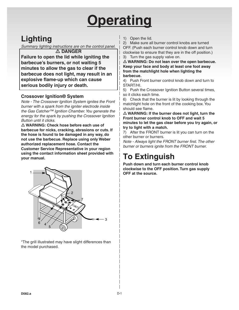 Operating, Lighting, To extinguish | weber Genesis Silver-C User Manual | Page 27 / 36