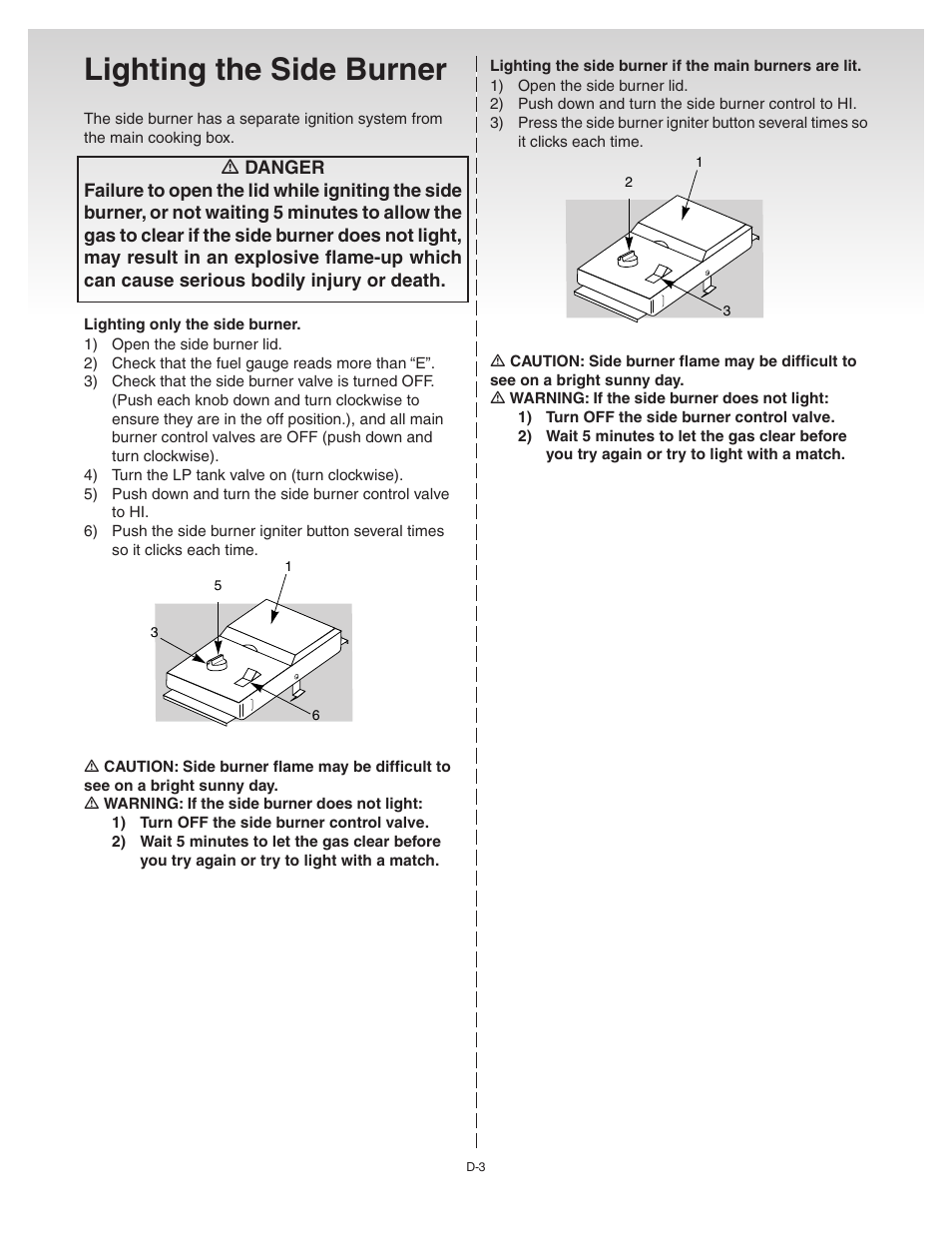 Lighting the side burner | weber Genesis Silver-C User Manual | Page 29 / 36