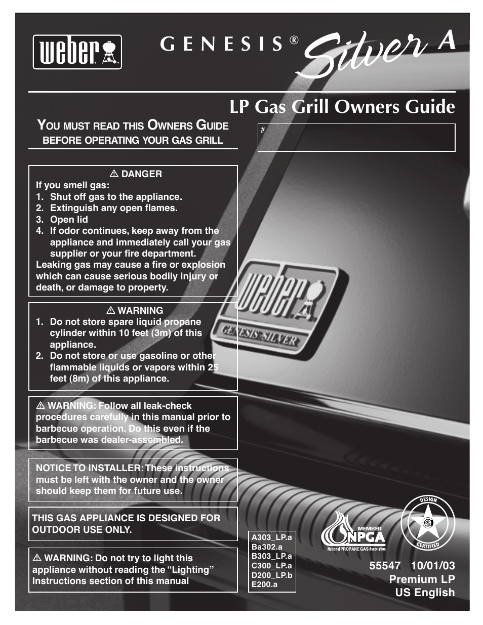 weber LP Gas Grill User Manual | 27 pages