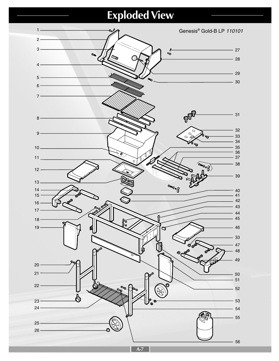 Exploded view | weber Gold B User Manual | Page 7 / 26