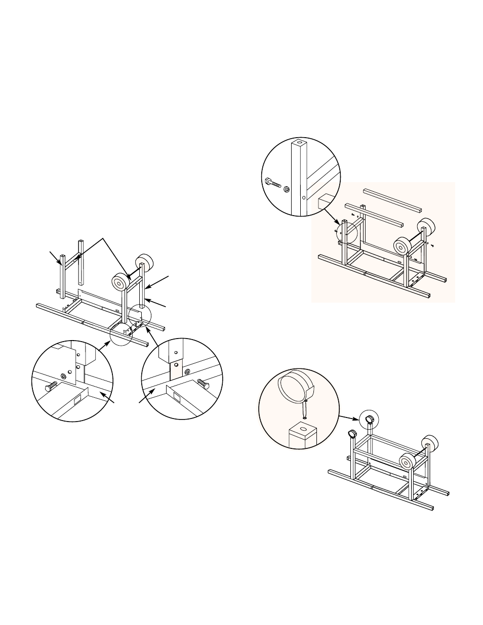 Continue frame assembly, Complete frame assembly, Insert casters | weber 3300 User Manual | Page 11 / 40