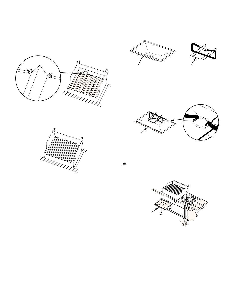 Install flavorizer bars and cooking grates, Install the bottom tray | weber 3300 User Manual | Page 19 / 40