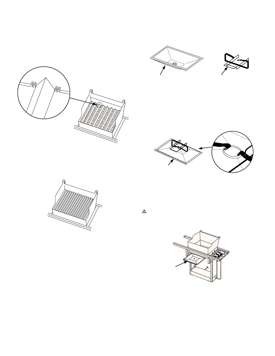 Install flavorizer bars and cooking grates, Install the bottom tray | weber GENESIS 1500 LX User Manual | Page 22 / 36