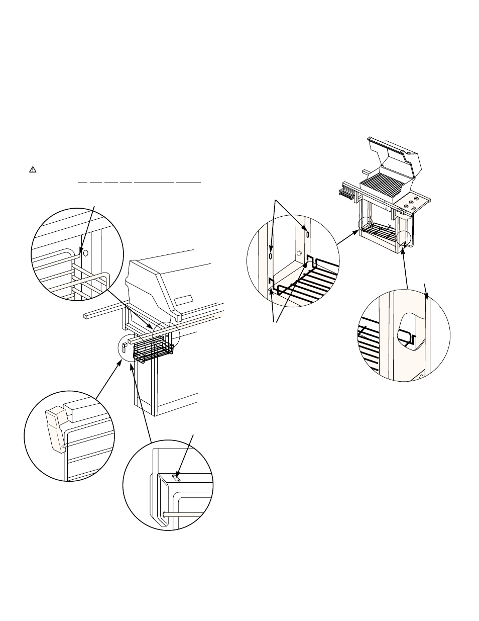Install the condiment basket, Install the accessory rack | weber GENESIS 1500 LX User Manual | Page 24 / 36