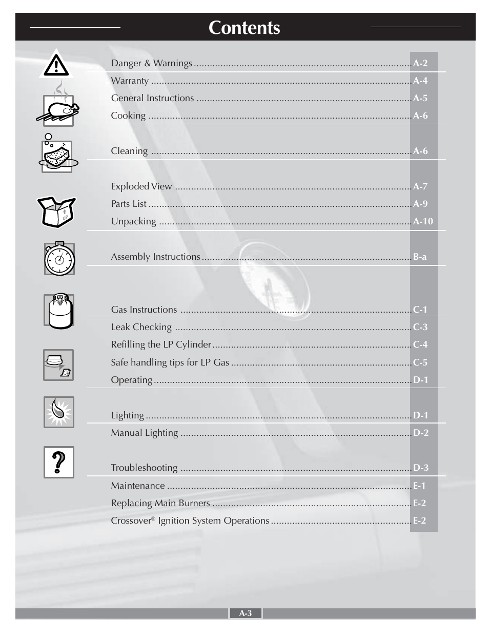 weber LPG Gas Grill User Manual | Page 3 / 29