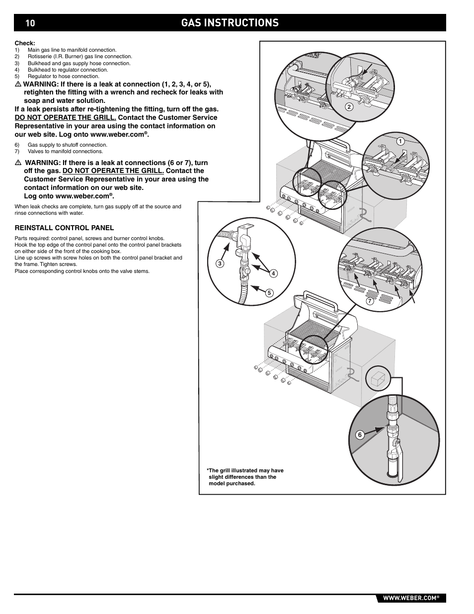 Gas instructions | weber 43146 User Manual | Page 10 / 24