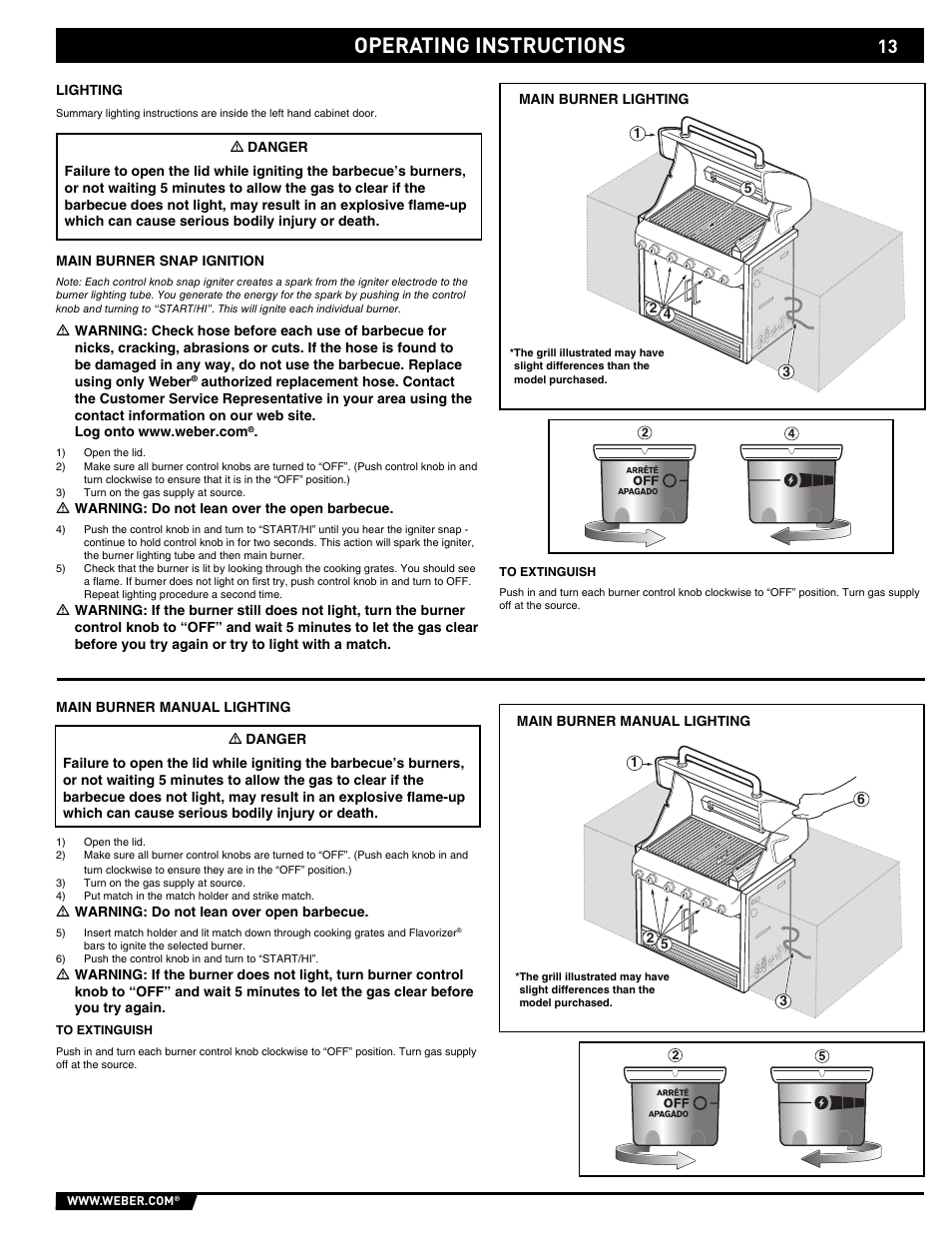 Operating instructions | weber 43146 User Manual | Page 13 / 24