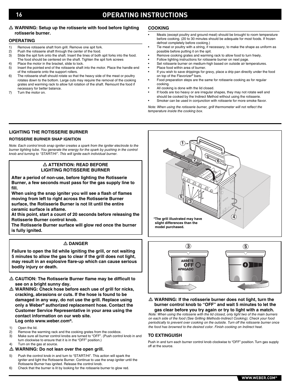 Operating instructions | weber 43146 User Manual | Page 16 / 24
