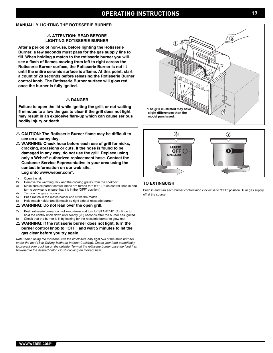 Operating instructions | weber 43146 User Manual | Page 17 / 24