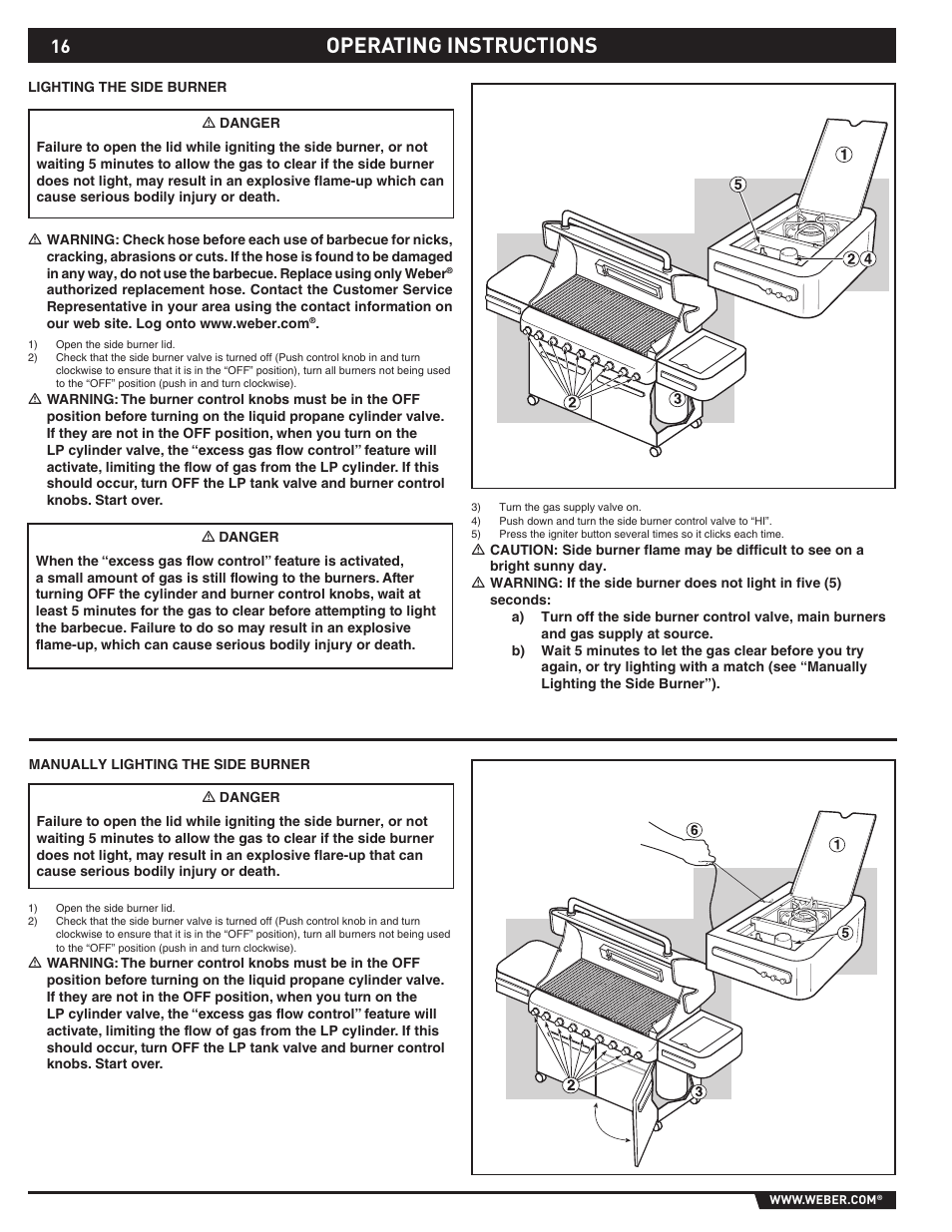 Operating instructions | weber SUMMIT S-670 User Manual | Page 16 / 92