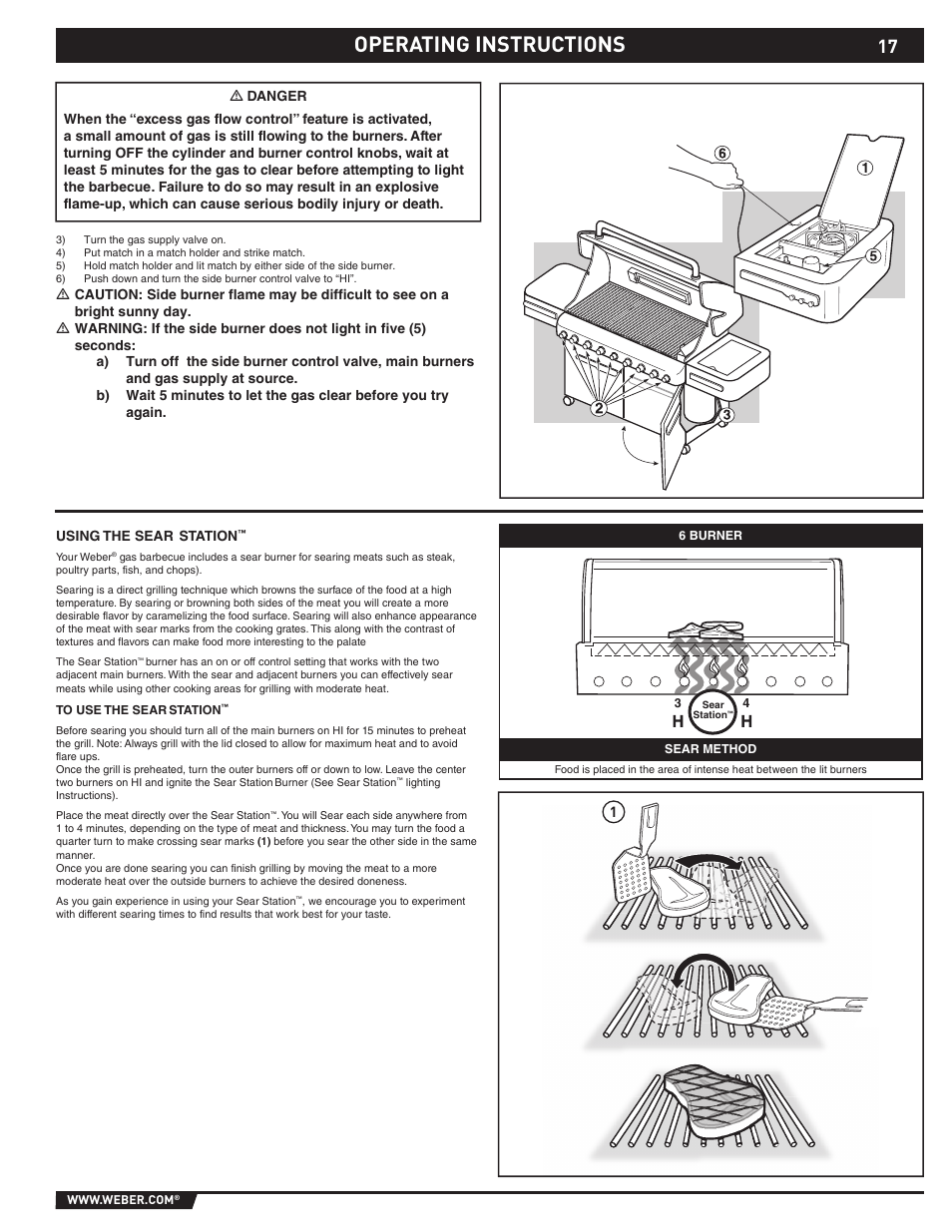 Operating instructions | weber SUMMIT S-670 User Manual | Page 17 / 92
