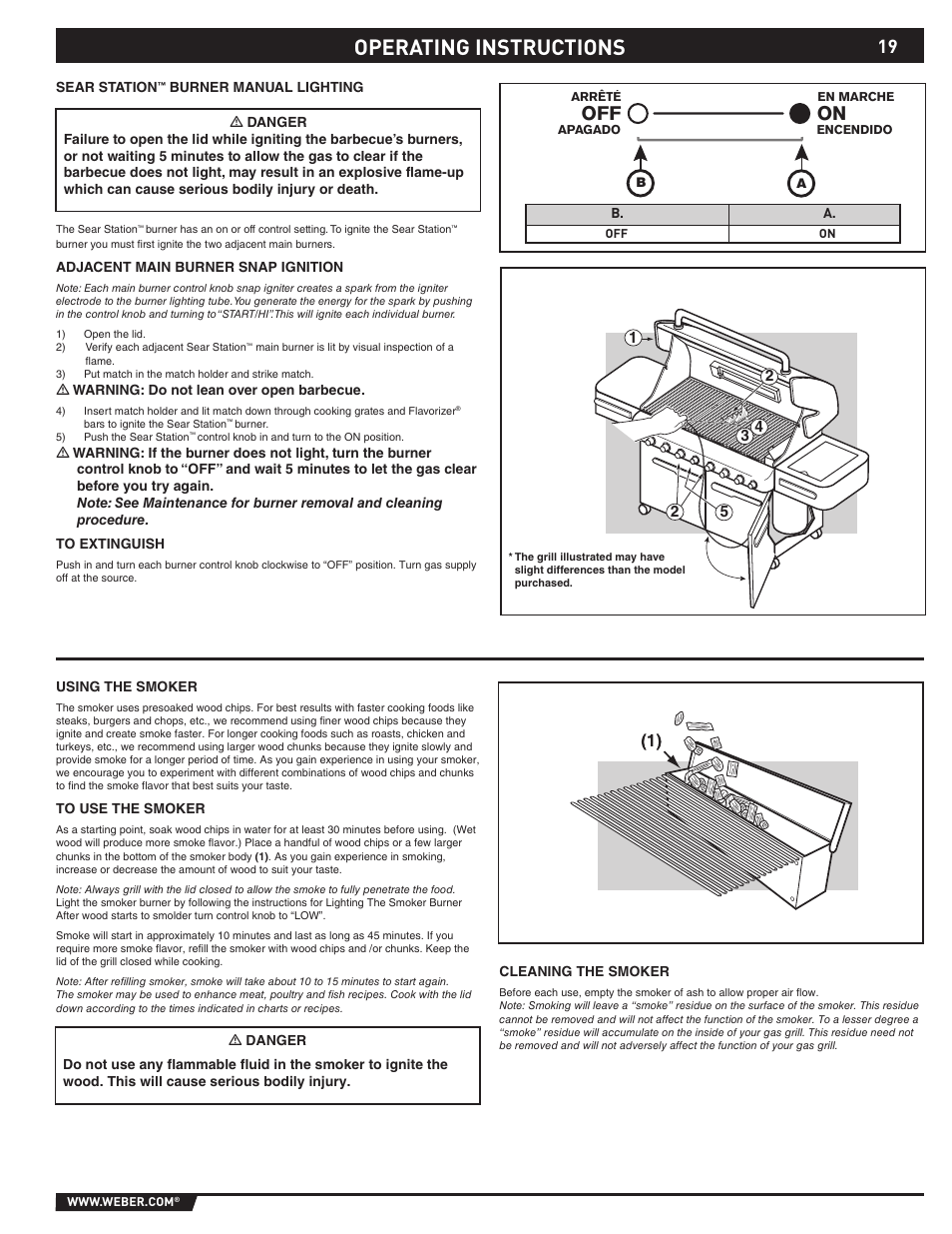 Operating instructions | weber SUMMIT S-670 User Manual | Page 19 / 92
