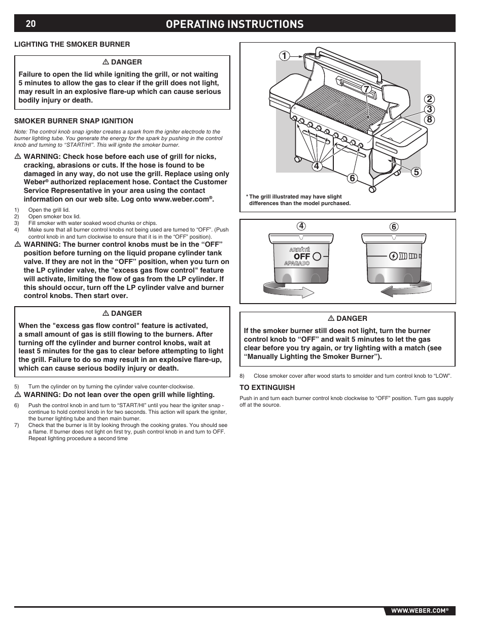 Operating instructions | weber SUMMIT S-670 User Manual | Page 20 / 92