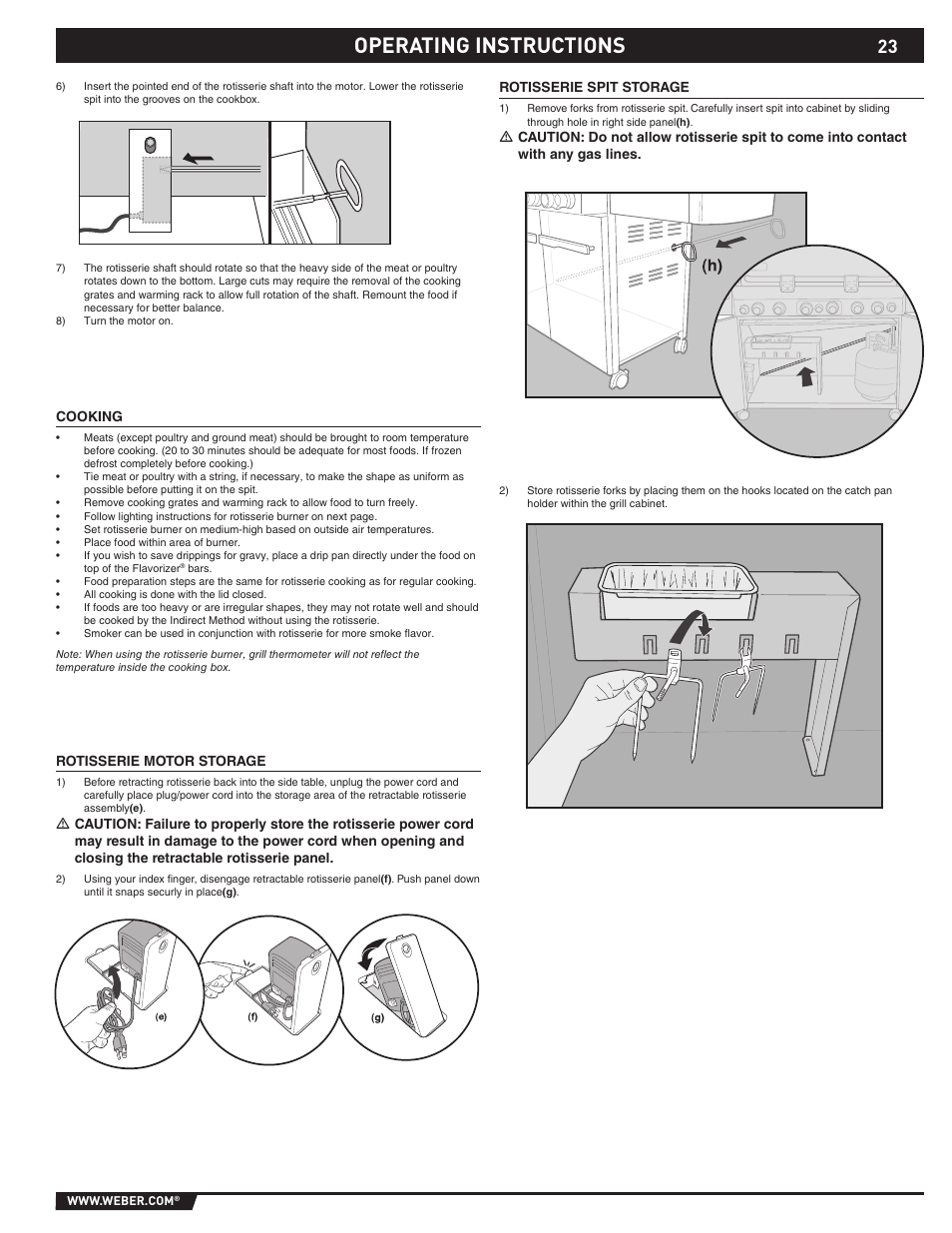Operating instructions | weber SUMMIT S-670 User Manual | Page 23 / 92