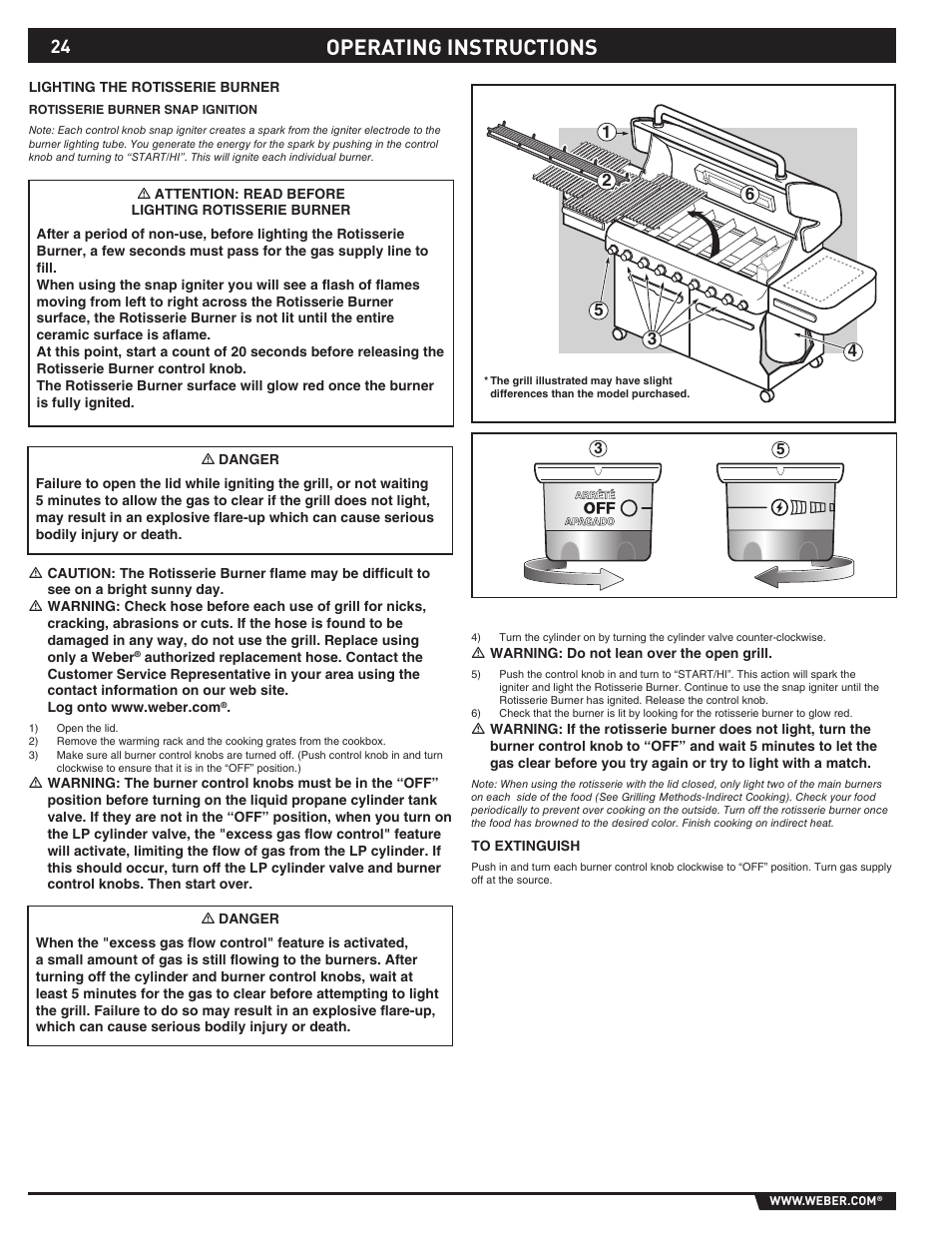 Operating instructions | weber SUMMIT S-670 User Manual | Page 24 / 92