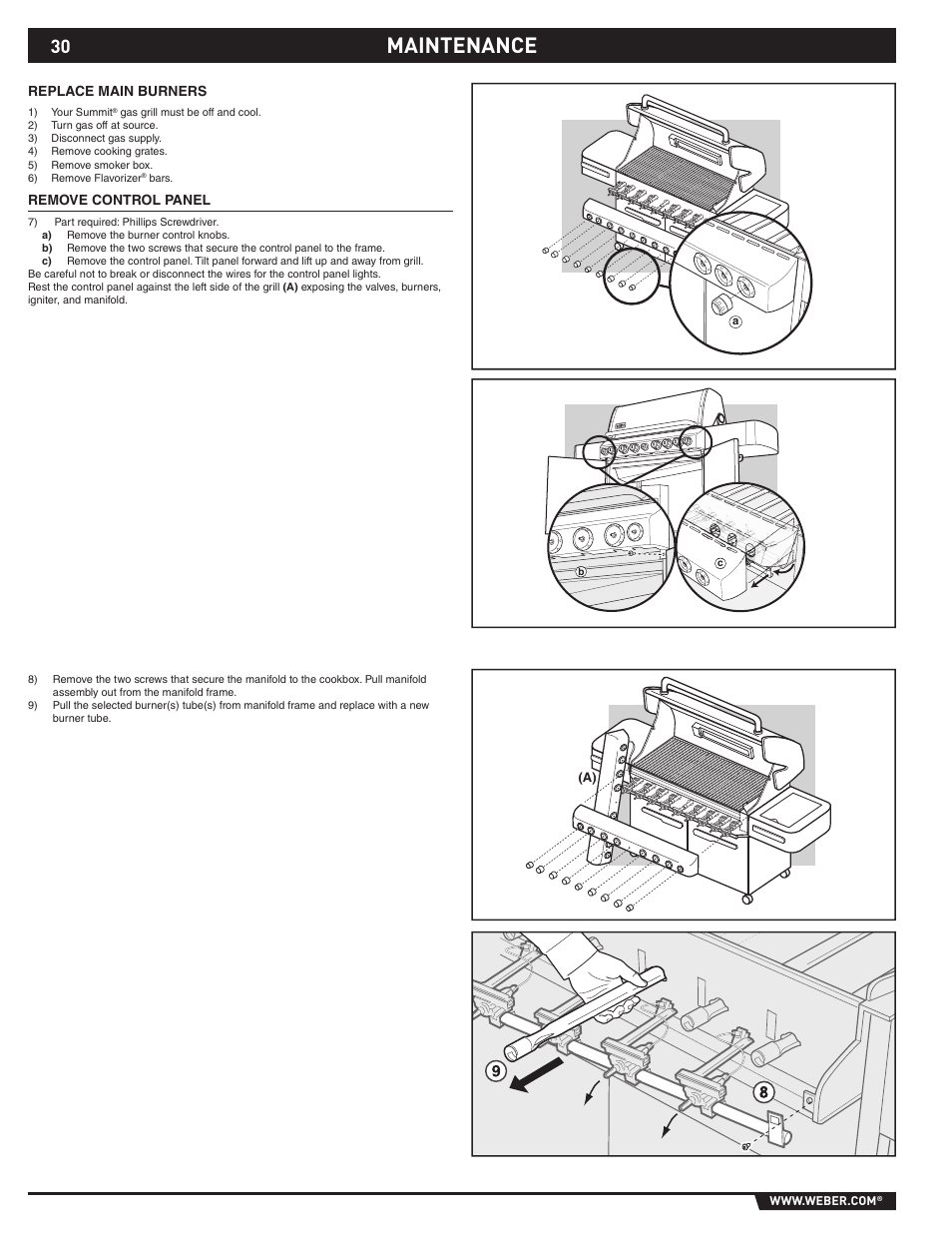 Maintenance | weber SUMMIT S-670 User Manual | Page 30 / 92