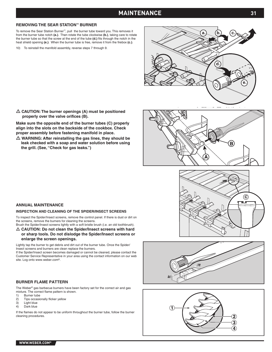 Maintenance | weber SUMMIT S-670 User Manual | Page 31 / 92