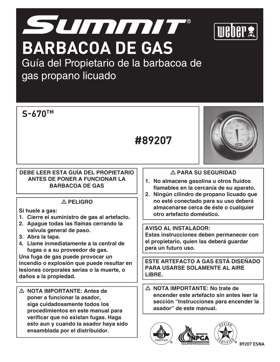 Barbacoa de gas, S-670 | weber SUMMIT S-670 User Manual | Page 32 / 92