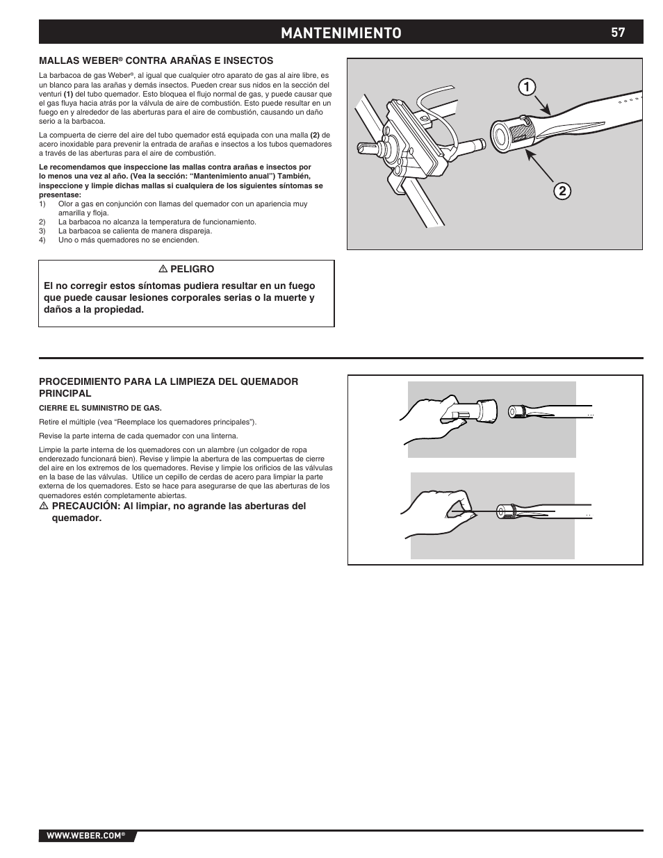 Mantenimiento | weber SUMMIT S-670 User Manual | Page 57 / 92