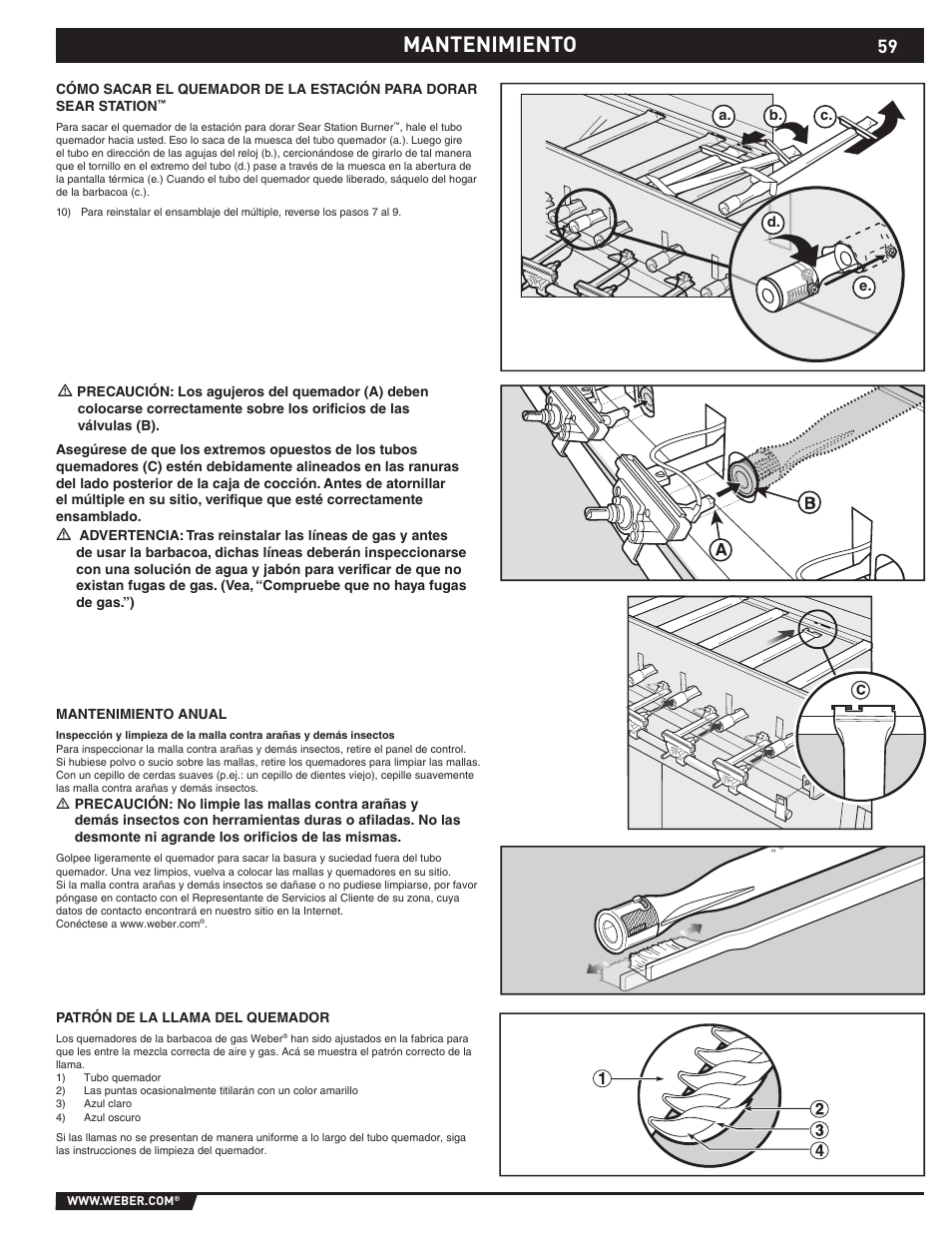 Mantenimiento | weber SUMMIT S-670 User Manual | Page 59 / 92