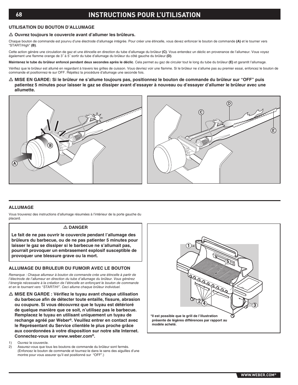 Instructions pour l’utilisation | weber SUMMIT S-670 User Manual | Page 68 / 92