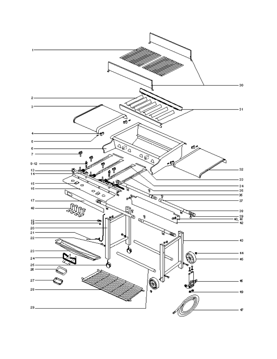 Exploded view for summit 400 ng | weber SUMMIT 400 User Manual | Page 16 / 20