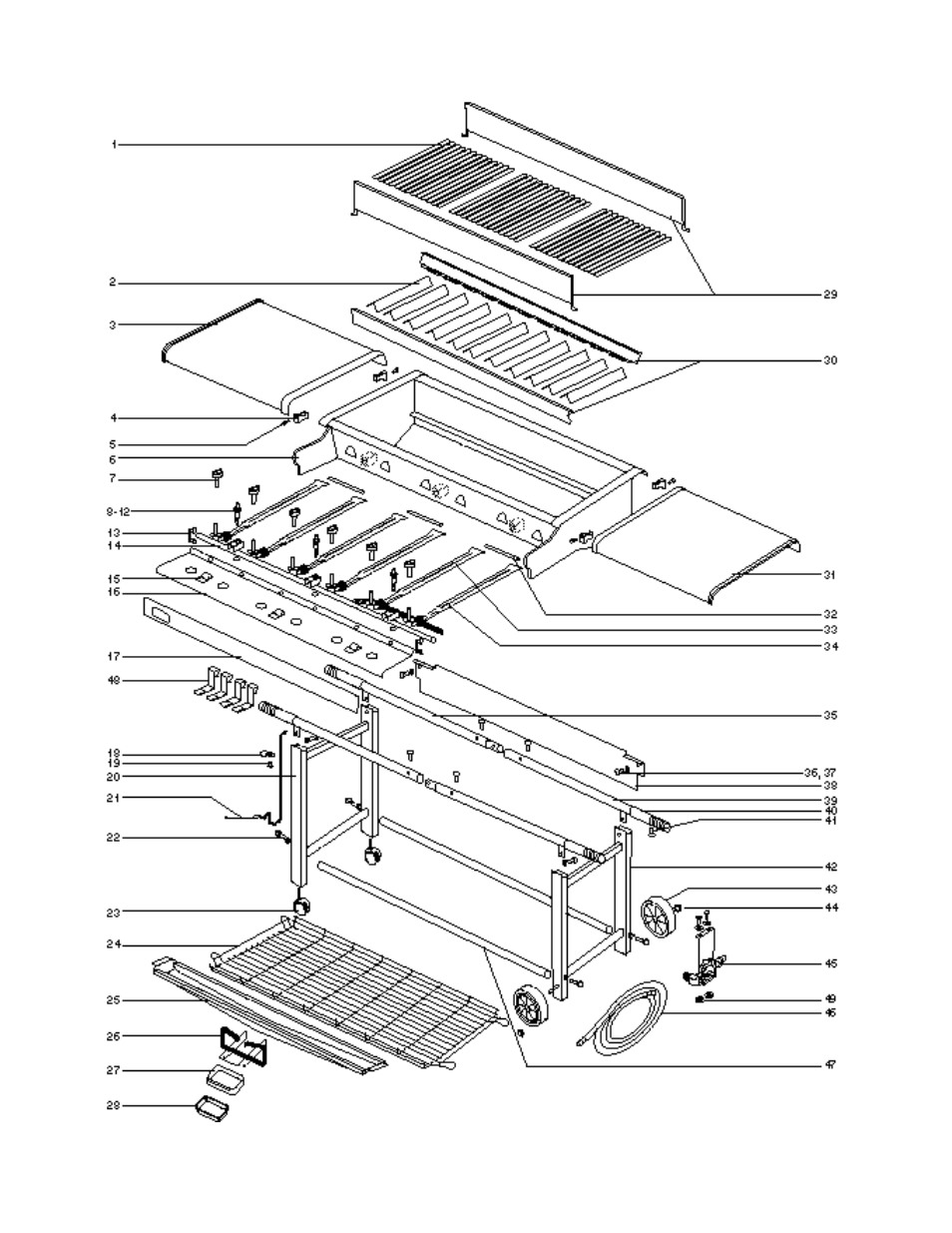 Exploded view for summit 600 ng | weber SUMMIT 400 User Manual | Page 18 / 20