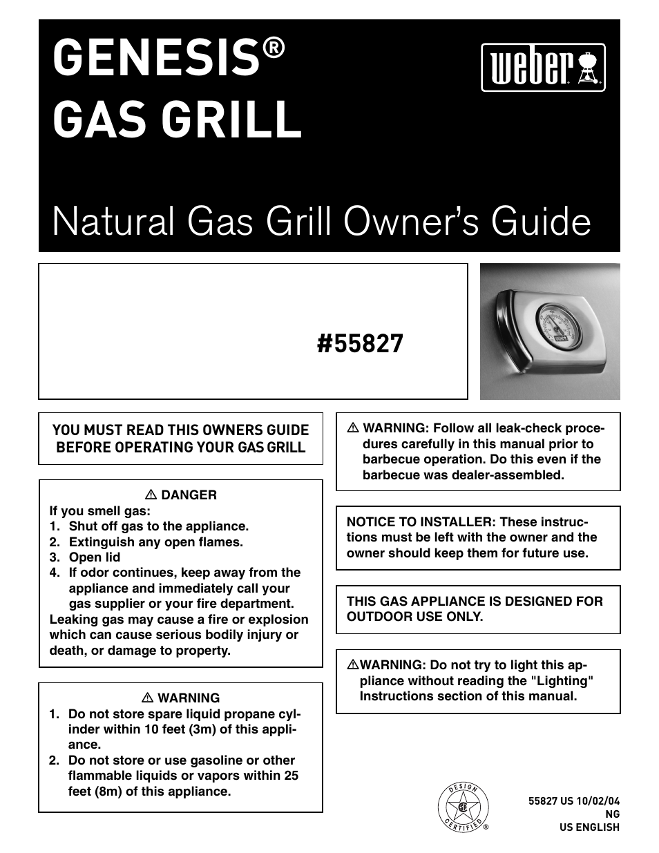 weber GENESIS 55827 User Manual | 20 pages