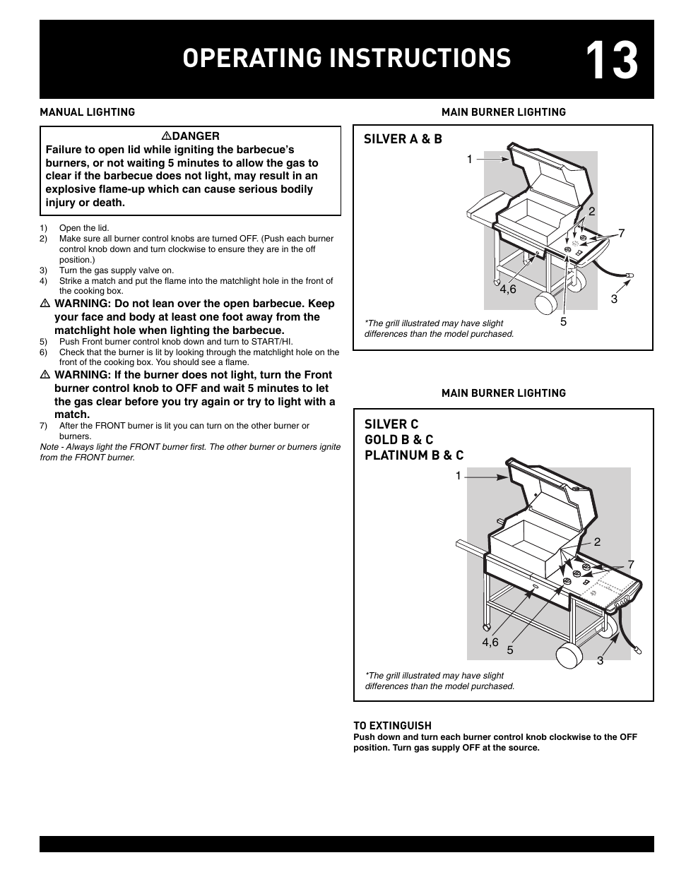 Operating instructions | weber GENESIS 55827 User Manual | Page 13 / 20