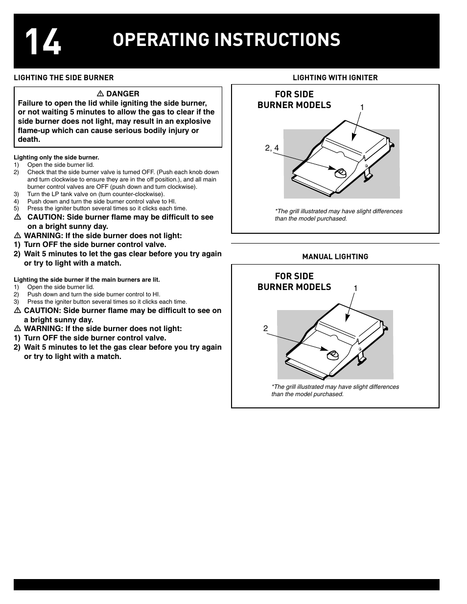 Operating instructions | weber GENESIS 55827 User Manual | Page 14 / 20