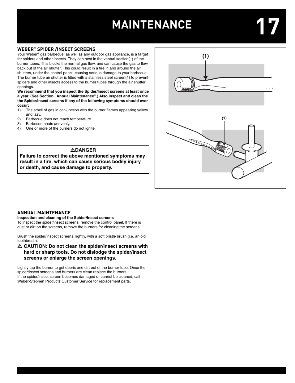 Maintenance | weber GENESIS 55827 User Manual | Page 17 / 20