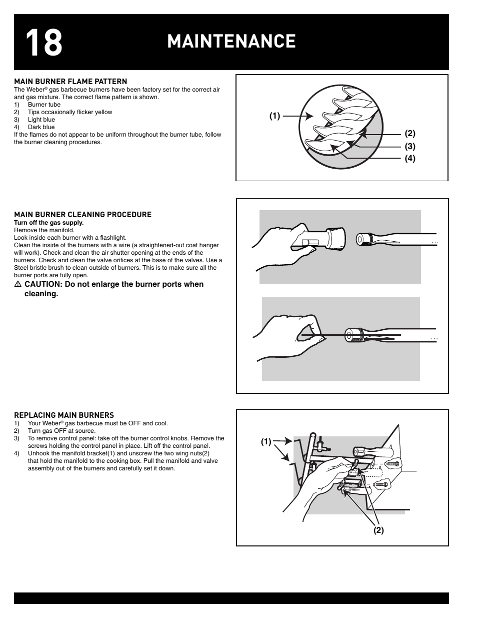 Maintenance | weber GENESIS 55827 User Manual | Page 18 / 20