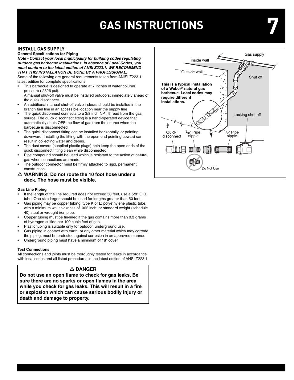 Gas instructions | weber GENESIS 55827 User Manual | Page 7 / 20