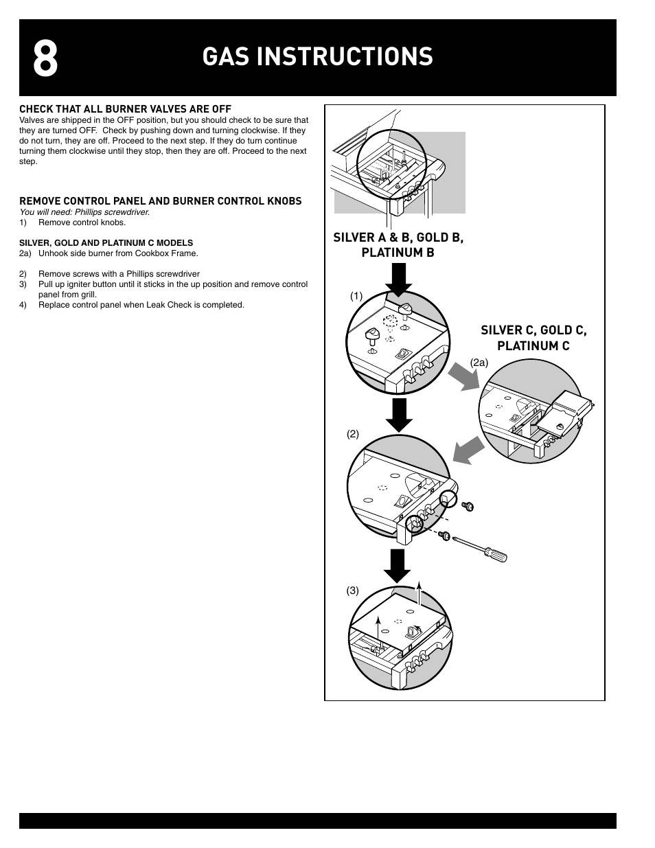 Gas instructions | weber GENESIS 55827 User Manual | Page 8 / 20