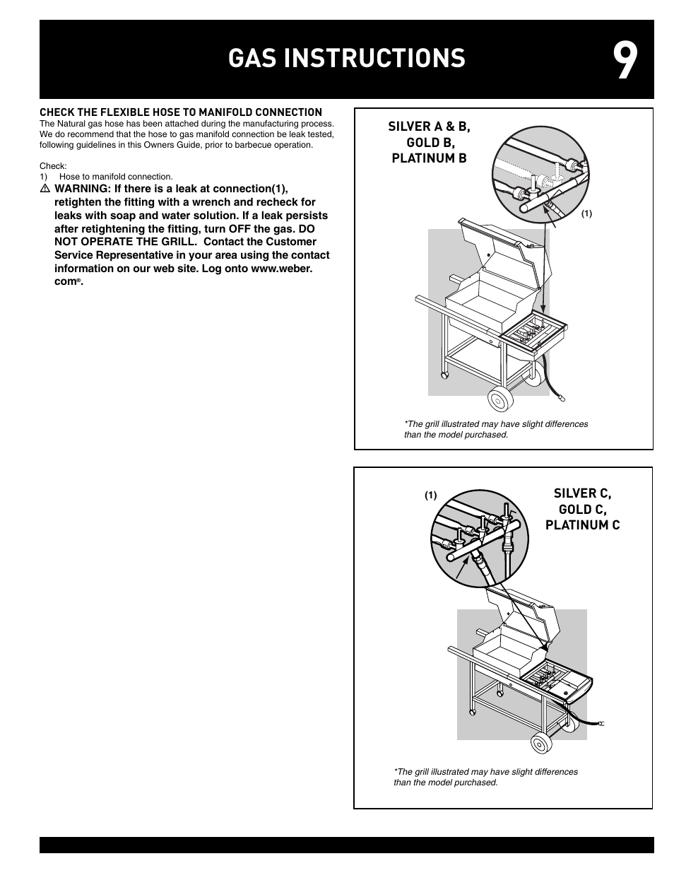 Gas instructions | weber GENESIS 55827 User Manual | Page 9 / 20