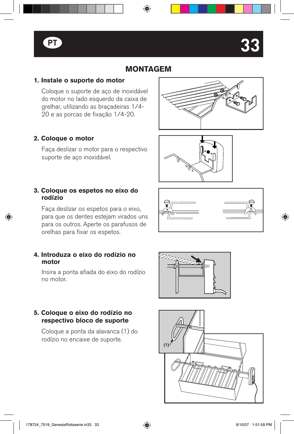 Montagem | weber E/S Series User Manual | Page 33 / 40