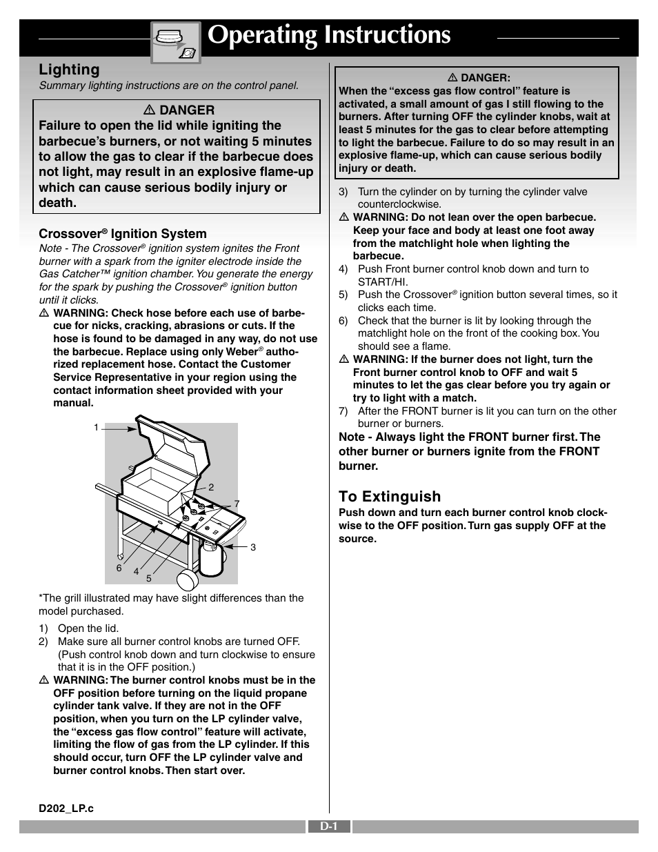 Operating instructions, Lighting | weber 55260 User Manual | Page 26 / 32