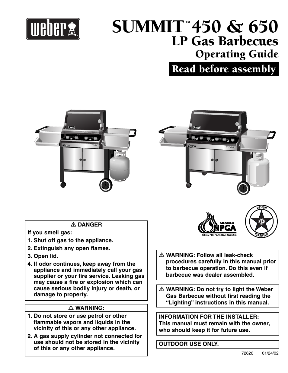 weber SUMMIT 450 User Manual | 18 pages