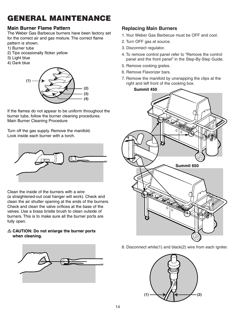 General maintenance | weber SUMMIT 450 User Manual | Page 14 / 18