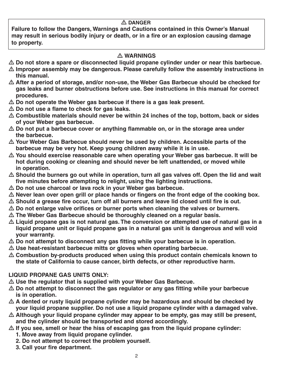 weber SUMMIT 450 User Manual | Page 2 / 18