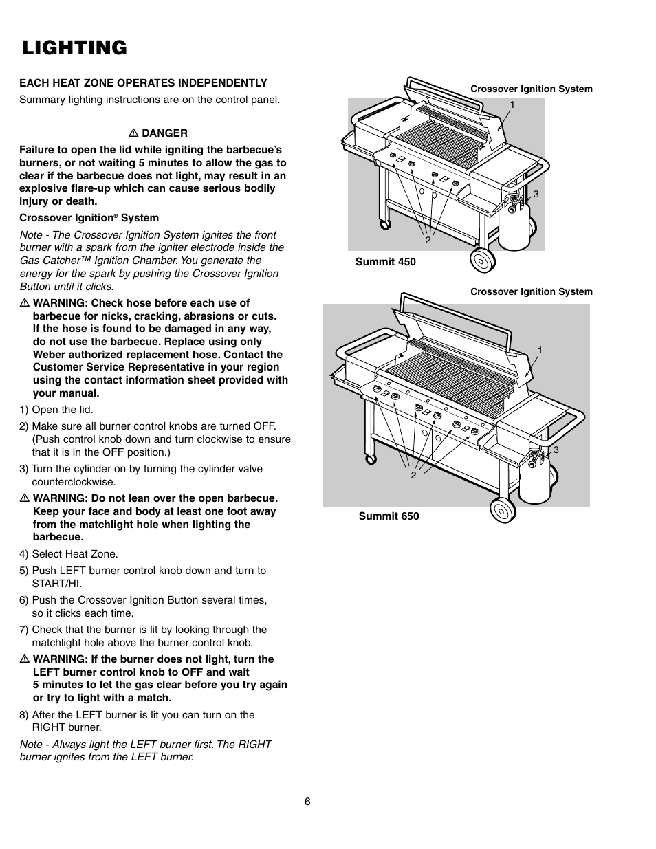 Lighting | weber SUMMIT 450 User Manual | Page 6 / 18