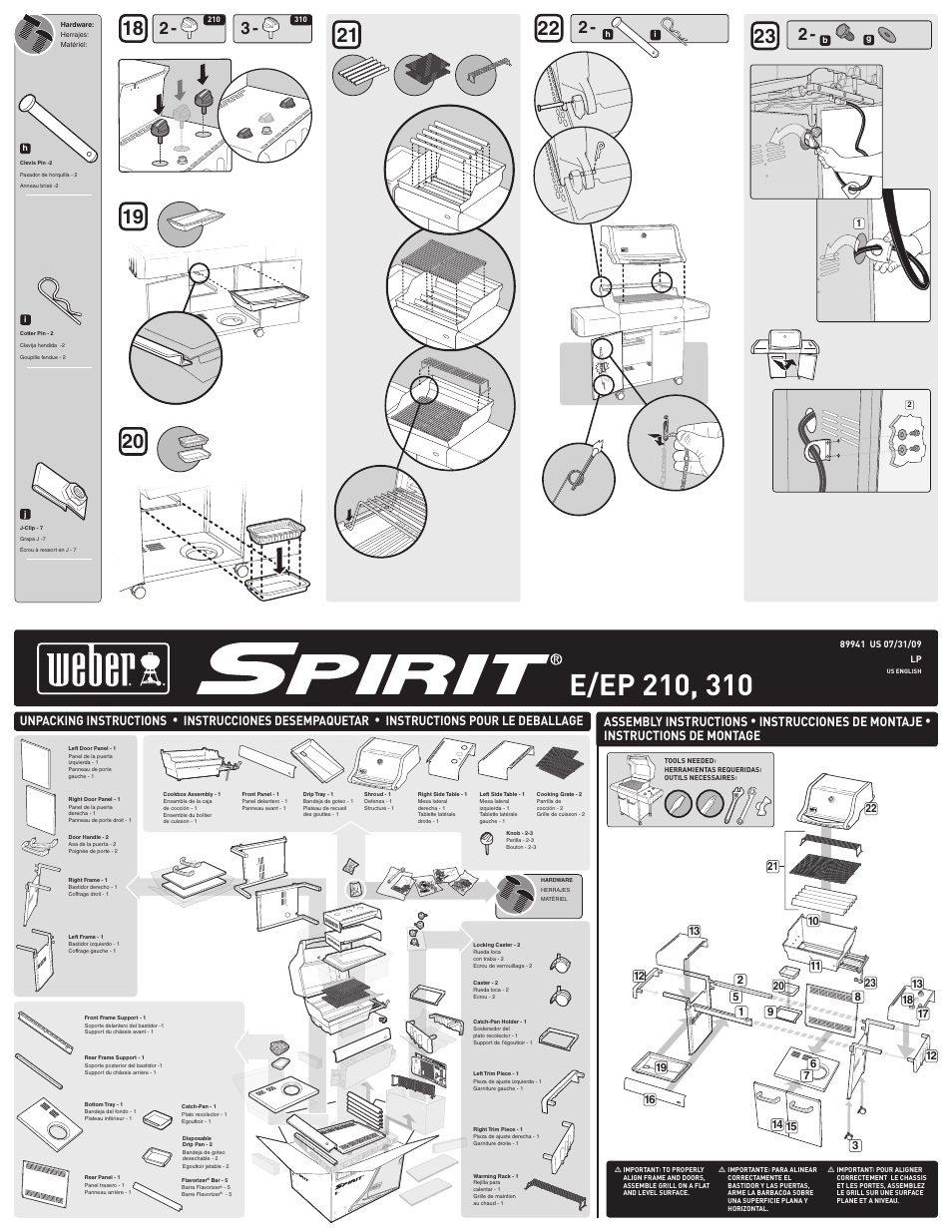 weber Spirit 89941 User Manual | 2 pages