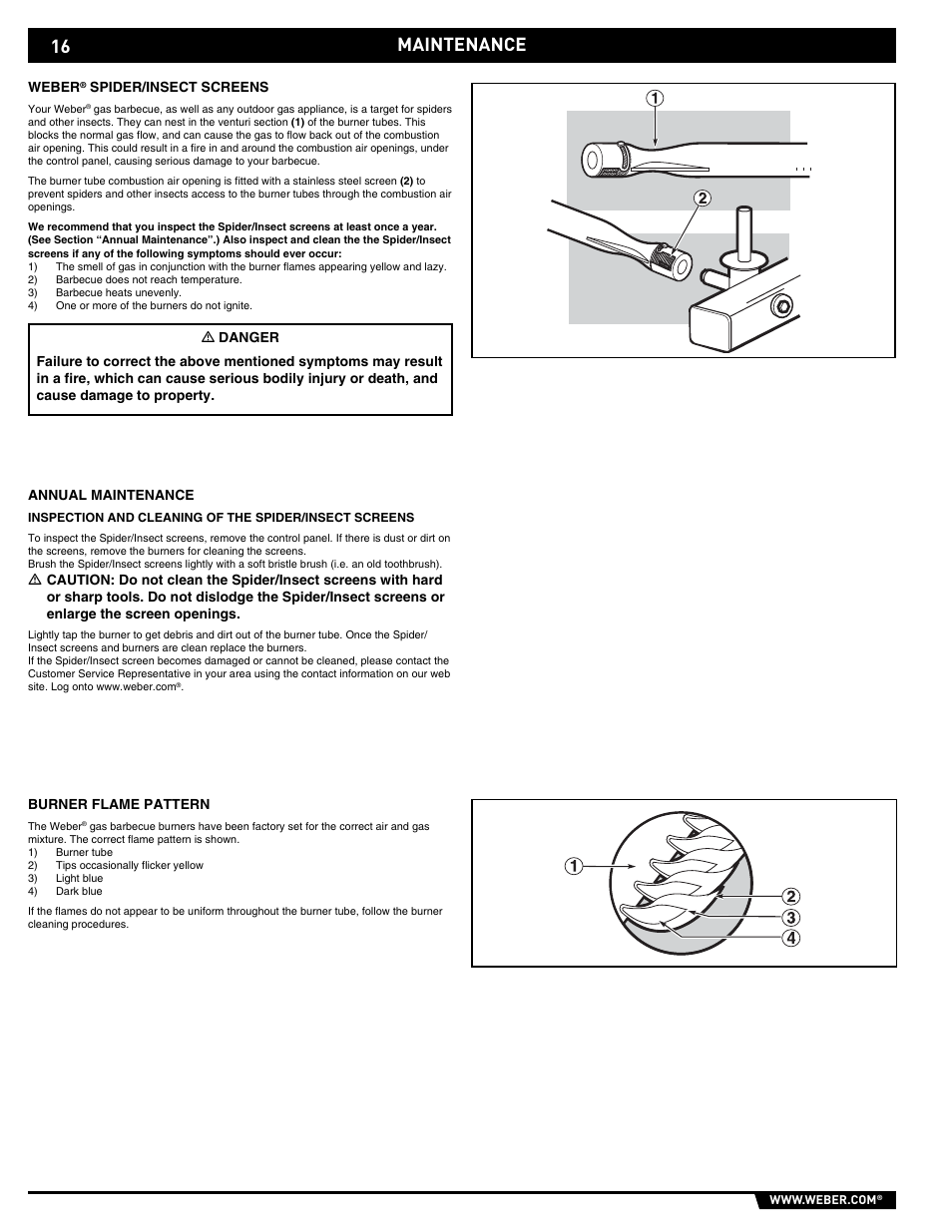 Maintenance | weber E/EP - 210/310 User Manual | Page 16 / 48