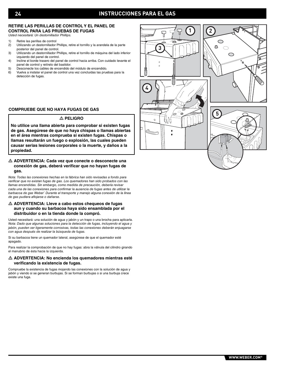 weber E/EP - 210/310 User Manual | Page 24 / 48