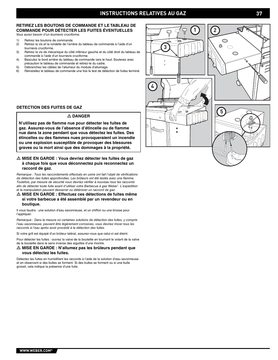 weber E/EP - 210/310 User Manual | Page 37 / 48