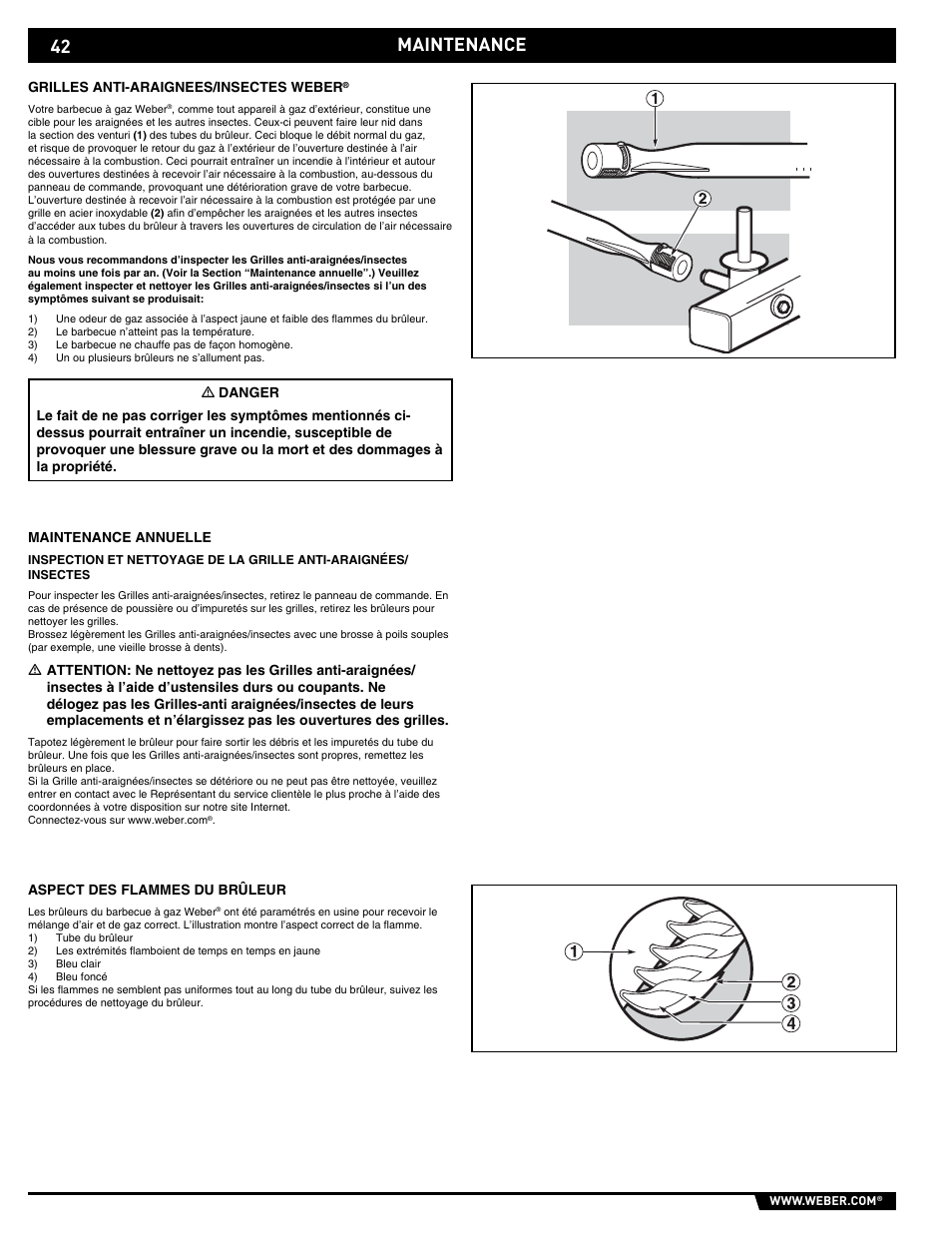 Maintenance | weber E/EP - 210/310 User Manual | Page 42 / 48