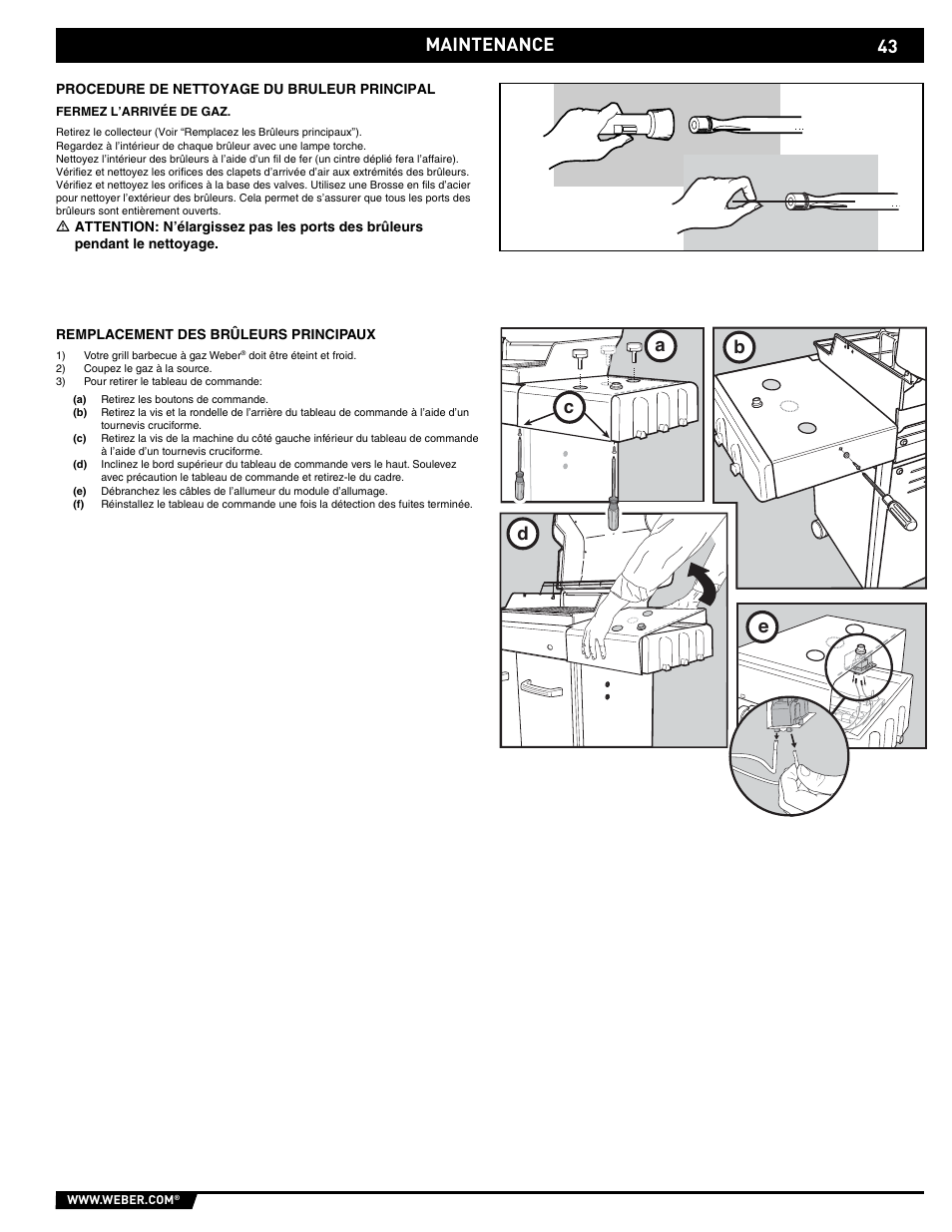 weber E/EP - 210/310 User Manual | Page 43 / 48